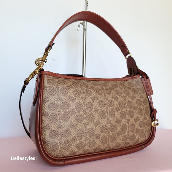 COACH Cary Signature Canvas & Calf Leather w Convertible Straps Crossbody 🎈$238 - Picture 2 of 16